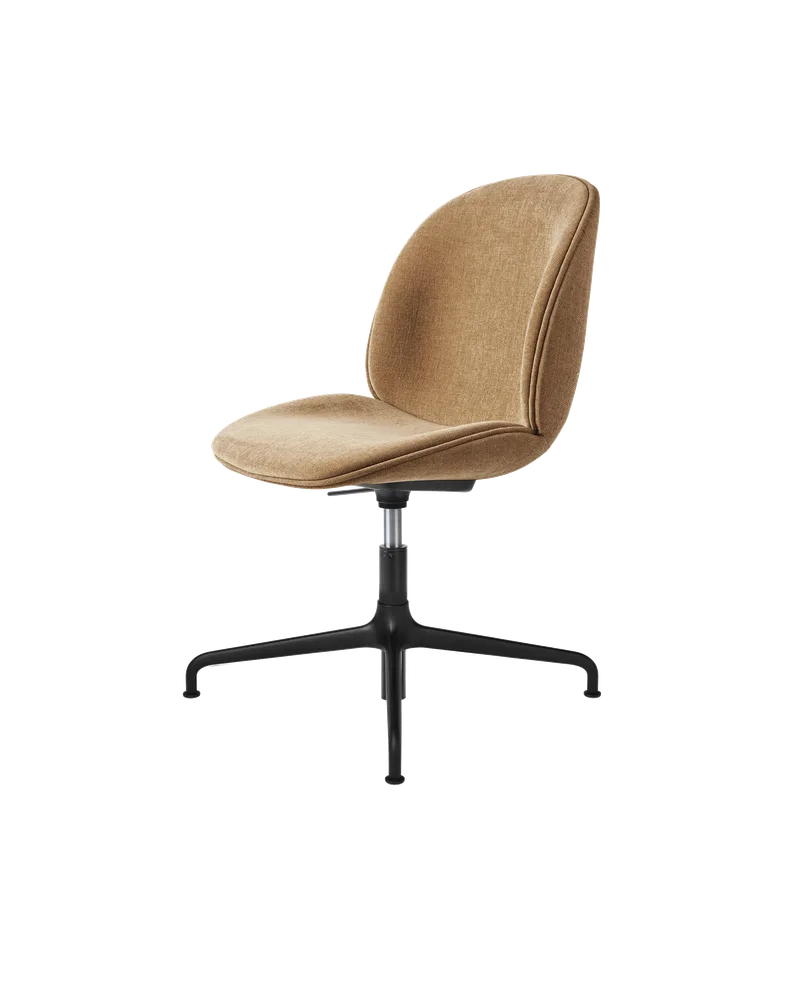 Beetle Meeting Chair, Fully Upholstered de GUBI en Belsuede Special FR, Dedar (003, Standard), Height adjustable 4-star base, Matt Black – photo du produit 5 sur 5
