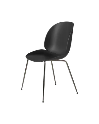 Beetle Dining Chair, Un-Upholstered by GUBI in Black, Conic base, Black Chrome – product photo 3 of 3