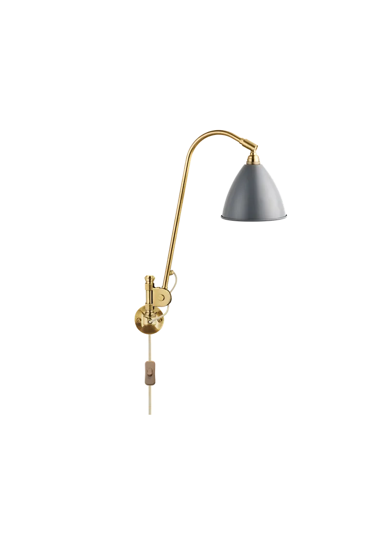 Bestlite BL6 Wall Lamp by GUBI in Grey Semi Matt, Brass, EU – product photo 3 of 3