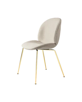 Beetle Dining Chair, Fully Upholstered von GUBI in Tempt, Gabriel (61168, Standard), Conic base, Brass Semi Matt – Produktfoto 5 von 5