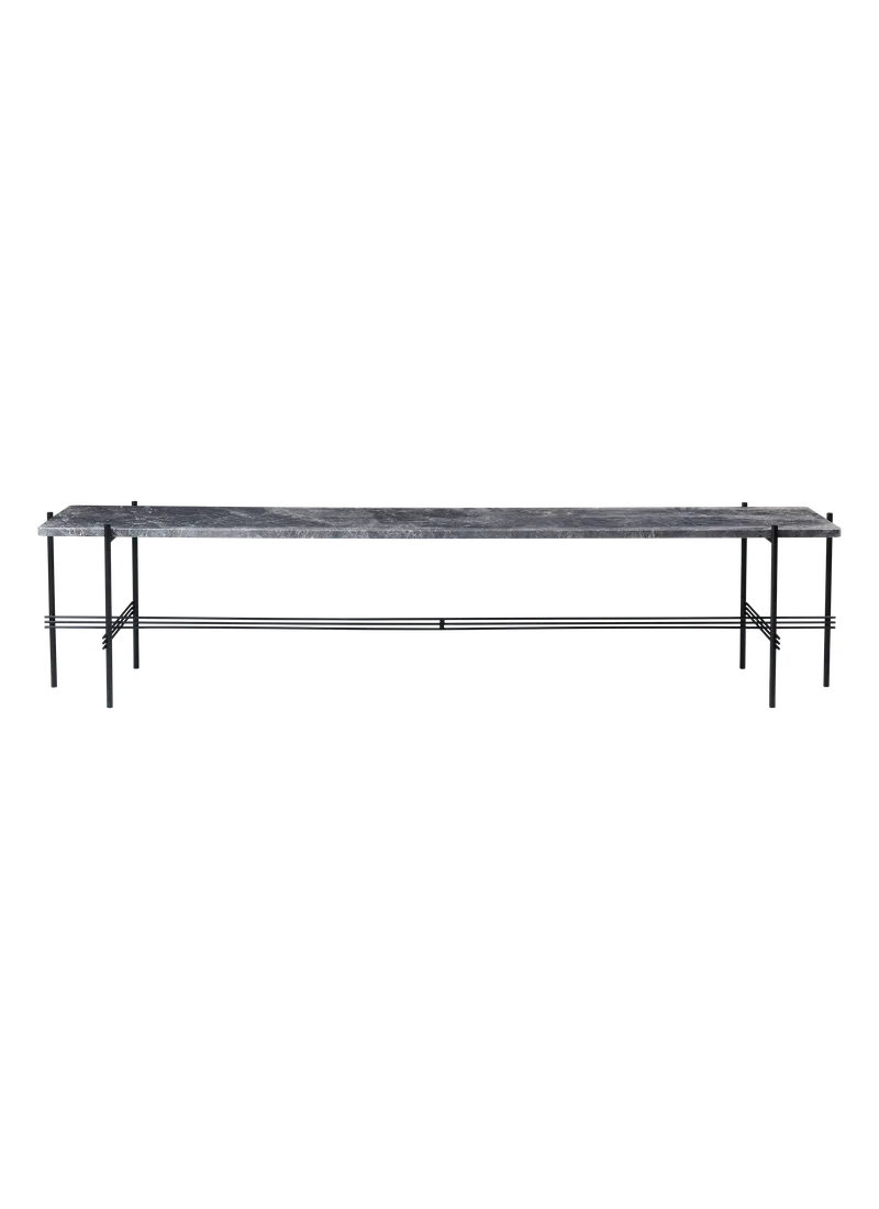 TS Console von GUBI in Grey Emperador Marble, Black base, 180 × 40 × 40 cm – Produktfoto