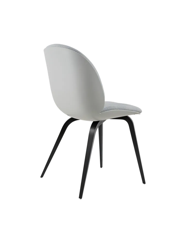 Beetle Dining Chair, Front Upholstered by GUBI in Kvadrat Sahco, Acca Stripe 0731, Black Stained Beech, Lunar Gray – product photo 4 of 5