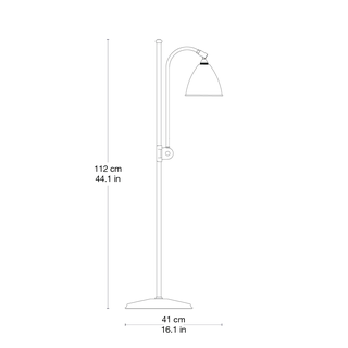 Bestlite BL3 Floor Lamp von GUBI in Bone China, Black Brass, Ø16 × 13 cm, EU – Produktfoto 3 von 5