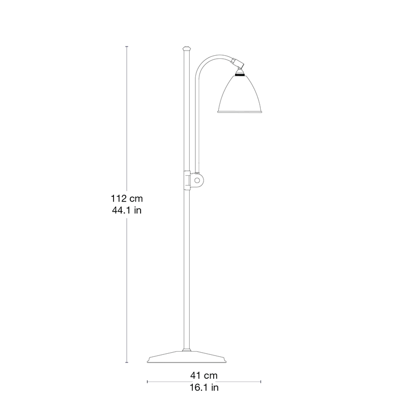 Bestlite BL3 Floor Lamp von GUBI in Bone China, Black Brass, Ø16 × 13 cm, EU – Produktfoto 3 von 5