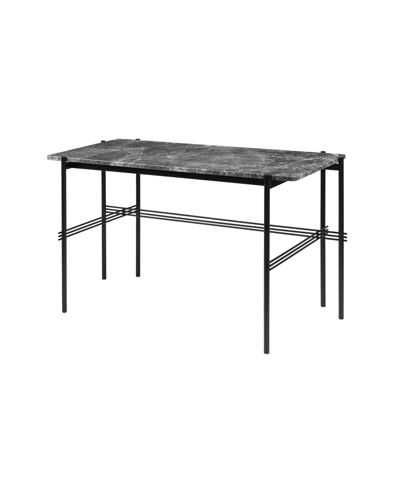 TS Desk de GUBI en Grey Emperador Marble, Black base, 120 × 60 cm – photo du produit