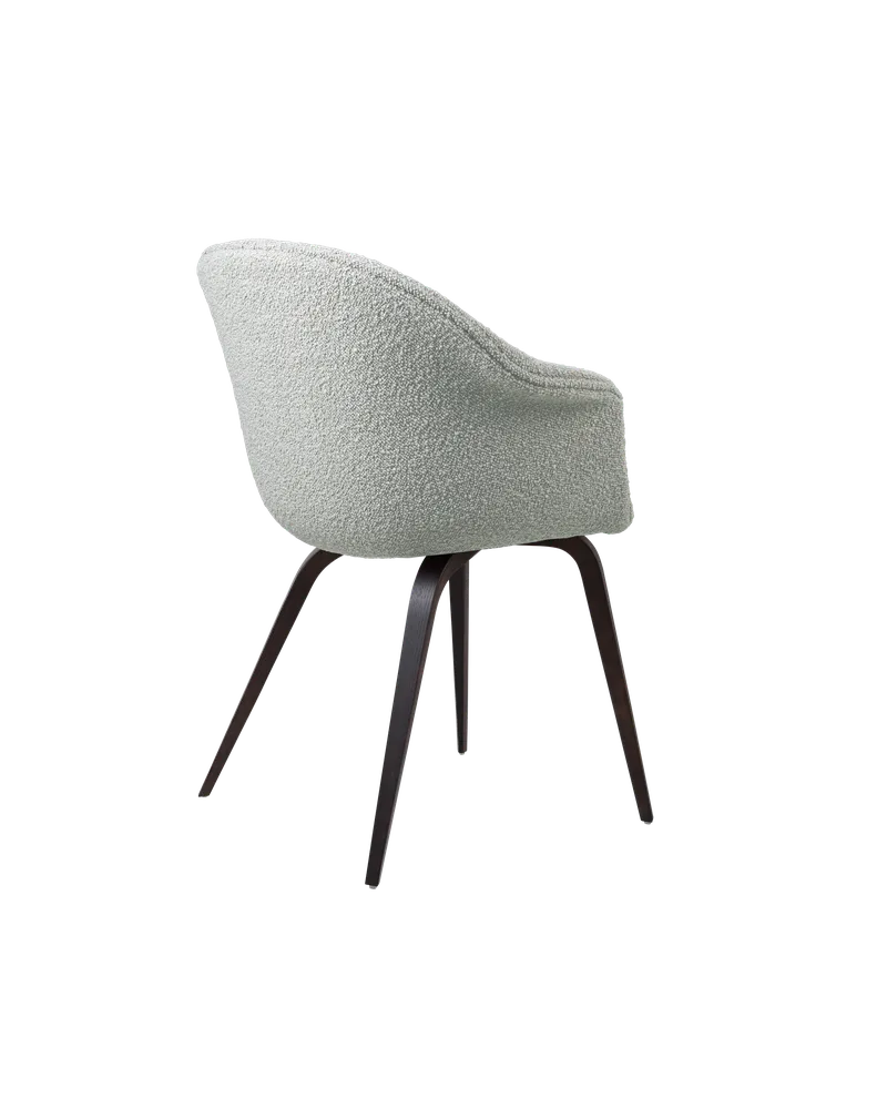 Bat Dining Chair, Fully Upholstered by GUBI in Karakorum, Dedar (004, Standard), Wood base, Smoked Oak – product photo 3 of 4