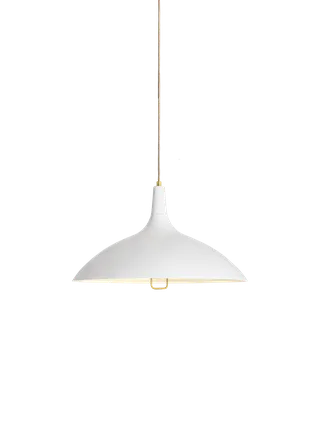 1965 Pendant by GUBI in Classic White Semi Matt, Brass, No, EU – product photo 5 of 5