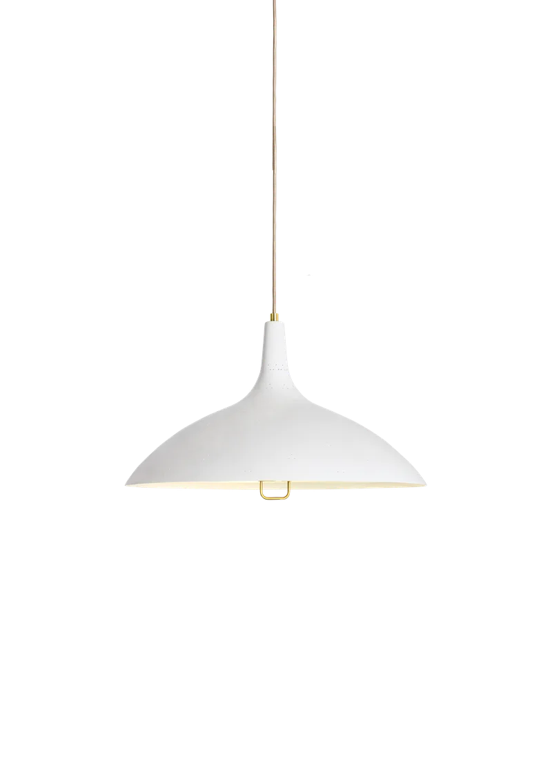1965 Pendant by GUBI in Classic White Semi Matt, Brass, No, EU – product photo 5 of 5