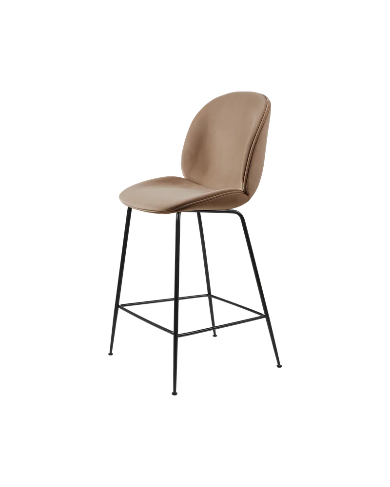 Beetle Counter Chair, Fully Upholstered by GUBI in Conic base, Matt Black, Sunday, Dedar (034, Standard) – product photo 4 of 4