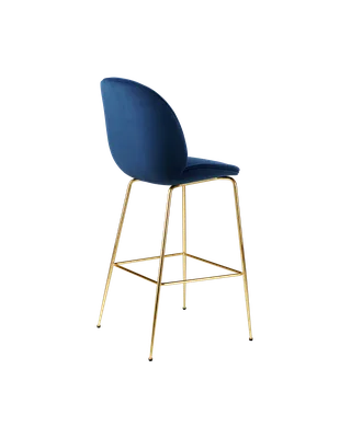 Beetle Bar Chair, Fully Upholstered von GUBI in Sunday, Dedar (003, Standard), Brass Semi Matt, Conic base – Produktfoto 2 von 4