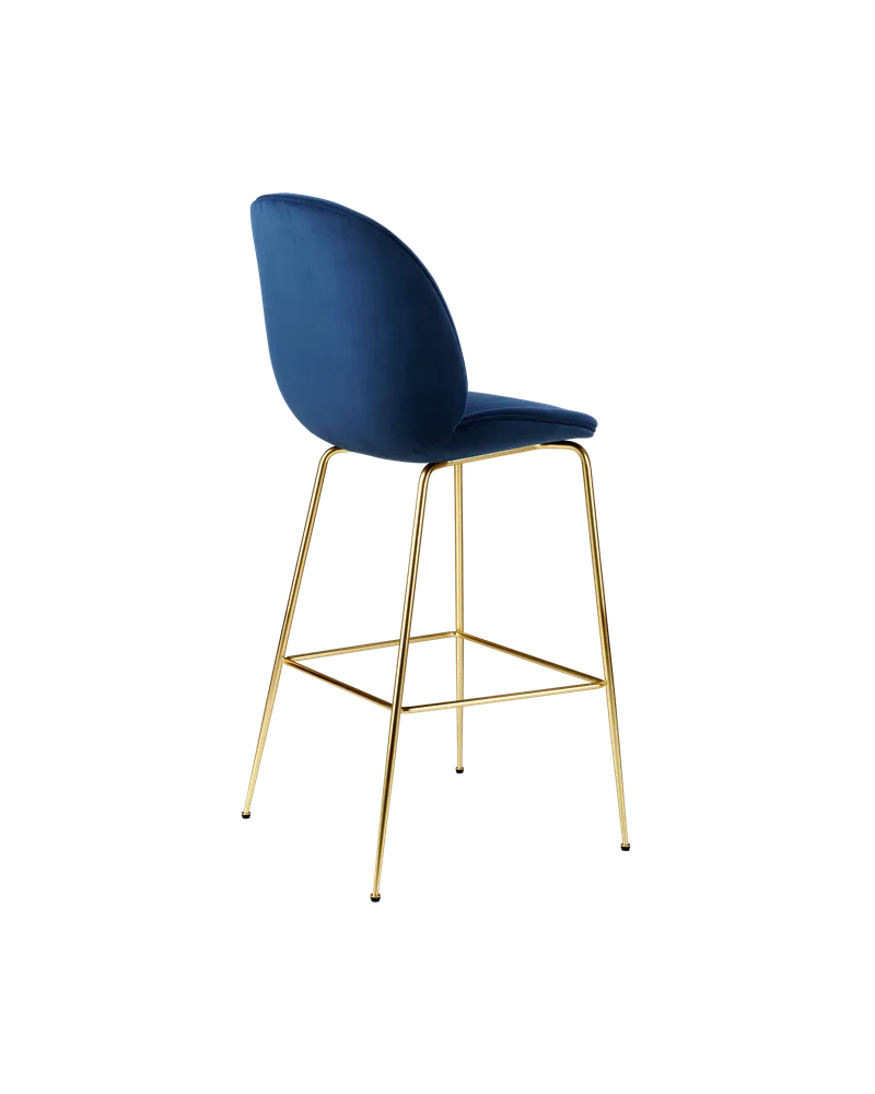 Beetle Bar Chair, Fully Upholstered von GUBI in Sunday, Dedar (003, Standard), Brass Semi Matt, Conic base – Produktfoto 2 von 4
