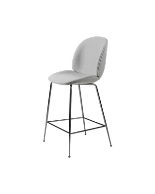 Beetle Counter Chair, Fully Upholstered von GUBI in Conic base, Black Chrome, Remix 3, Kvadrat (123, Standard) – Produktfoto 4 von 4