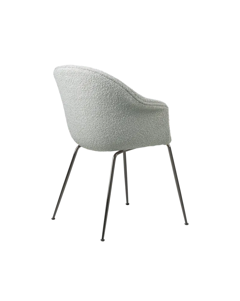 Bat Dining Chair, Fully Upholstered by GUBI in Karakorum, Dedar (004, Standard), Conic base, Black Chrome – product photo 1 of 5