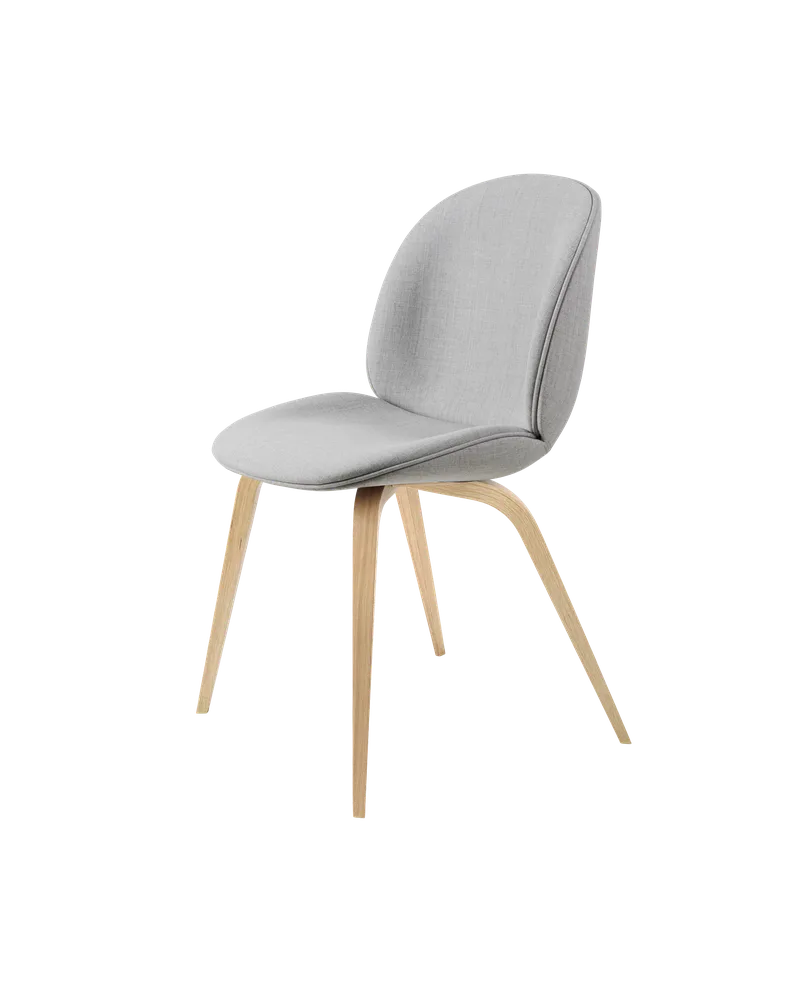 Beetle Dining Chair, Fully Upholstered by GUBI in Remix 3, Kvadrat (123, Standard), Wood base, Oak Semi Matt – product photo 5 of 5