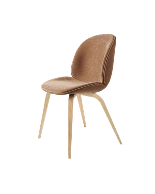Beetle Dining Chair, Fully Upholstered von GUBI in Belsuede Special FR, Dedar (132, Standard), Wood base, Oak Semi Matt Lacquered – Produktfoto 5 von 5