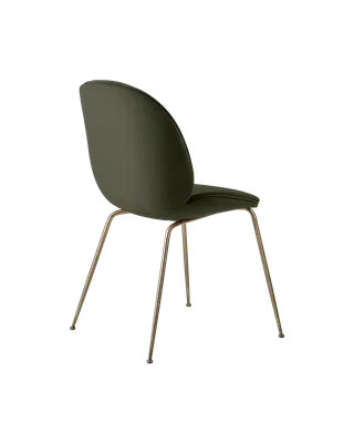 Beetle Dining Chair, Fully Upholstered von GUBI in Sunday, Dedar (018, Standard), Conic base, Antique Brass – Produktfoto 4 von 5