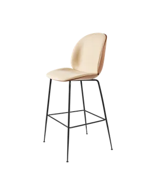 Beetle Bar Chair, 3D Veneer & Front Upholstered de GUBI en Flair Special FR, Dedar (134, Standard), American Walnut Semi Matt Lacquered, Matt Black – photo du produit 2 sur 2