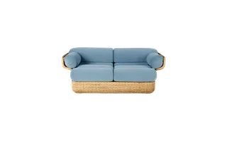 Basket Sofa von GUBI in Sunday, Dedar (002, Standard), 2 seater, Rattan – Produktfoto 4 von 6