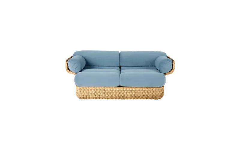 Basket Sofa von GUBI in Sunday, Dedar (002, Standard), 2 seater, Rattan – Produktfoto 4 von 6