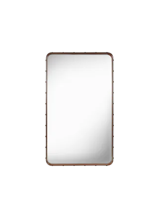 Adnet Wall Mirror, Rectangular van GUBI in Tan Leather, 70 × 115 cm – productfoto 2 van 2