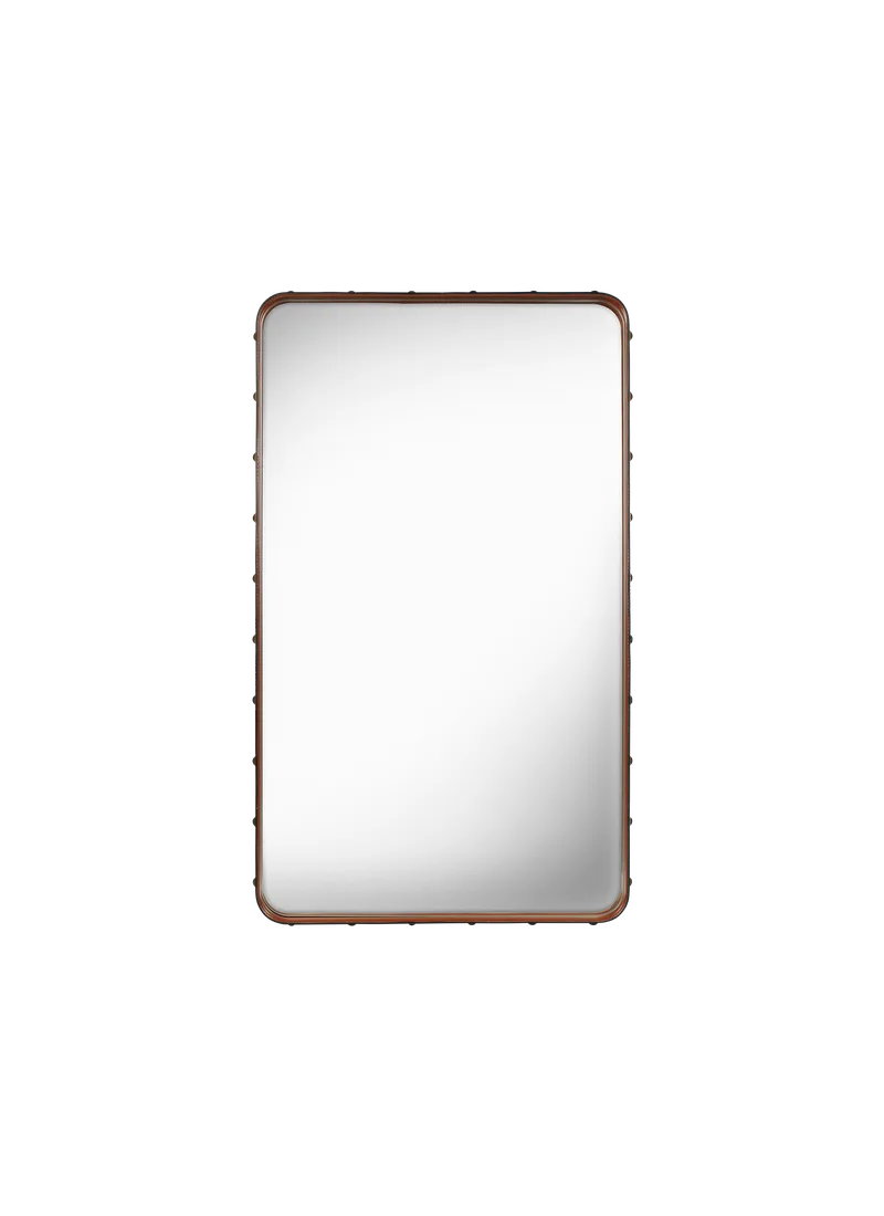Adnet Wall Mirror, Rectangular van GUBI in Tan Leather, 70 × 115 cm – productfoto 2 van 2