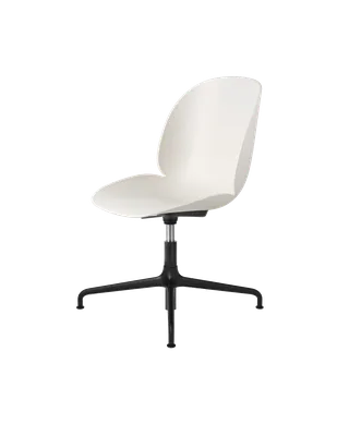 Beetle Meeting Chair, Un-Upholstered by GUBI in Alabaster White, Height adjustable 4-star base – product photo 3 of 3