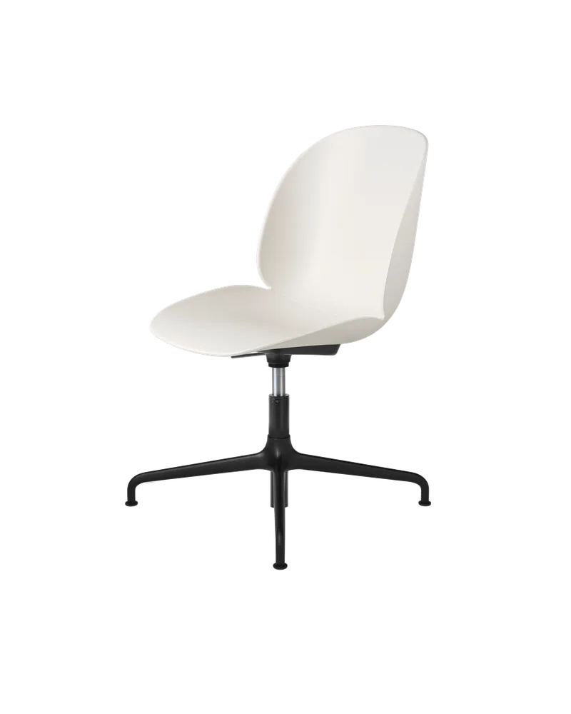 Beetle Meeting Chair, Un-Upholstered by GUBI in Alabaster White, Height adjustable 4-star base – product photo 3 of 3