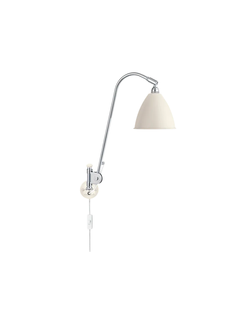 Bestlite BL6 Wall Lamp van GUBI in White Semi Matt, Chrome, EU – productfoto 3 van 3