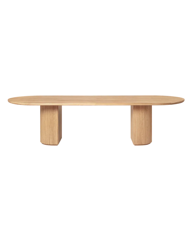 Moon Dining Table, Elliptical by GUBI in Solid Oak Oiled, Solid Oak Oiled, 290 × 105 cm – product photo