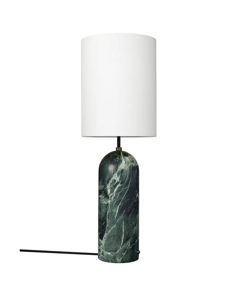 Gravity Floor Lamp - XL by GUBI in Emerald Marble, White, 130 cm, EU – product photo