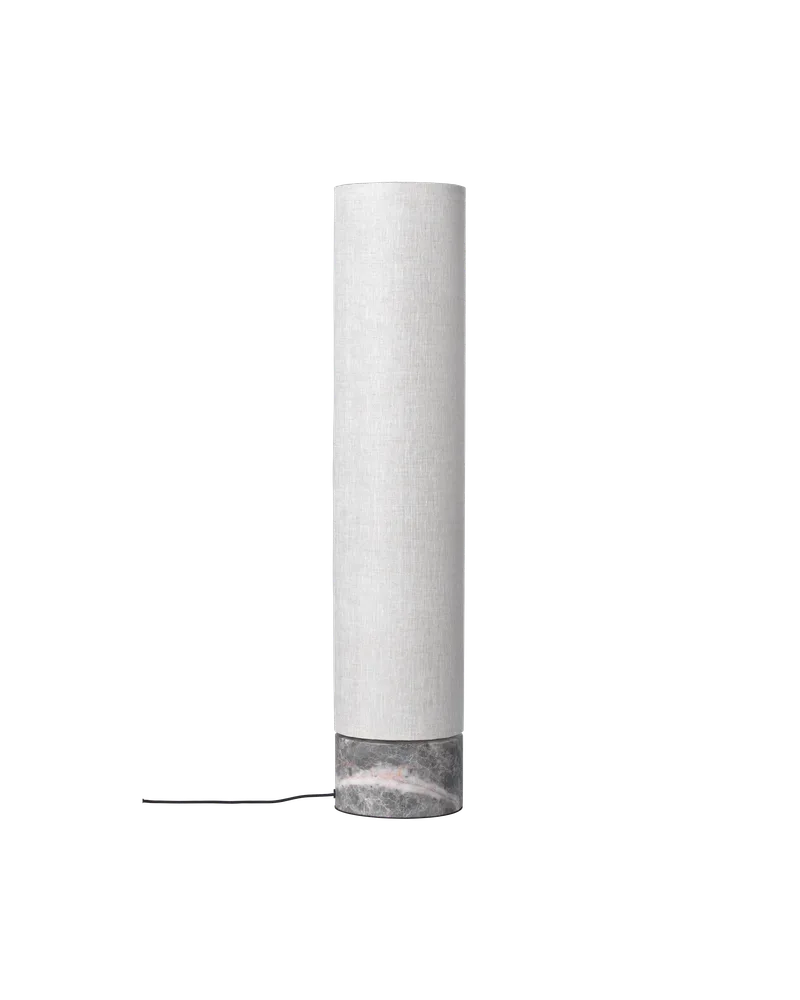 Unbound Floor Lamp van GUBI in Canvas, Grey Marble, 80 cm, EU – productfoto