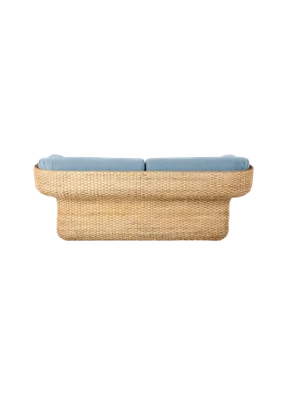 Basket Sofa von GUBI in Sunday, Dedar (002, Standard), 2 seater, Rattan – Produktfoto 3 von 6