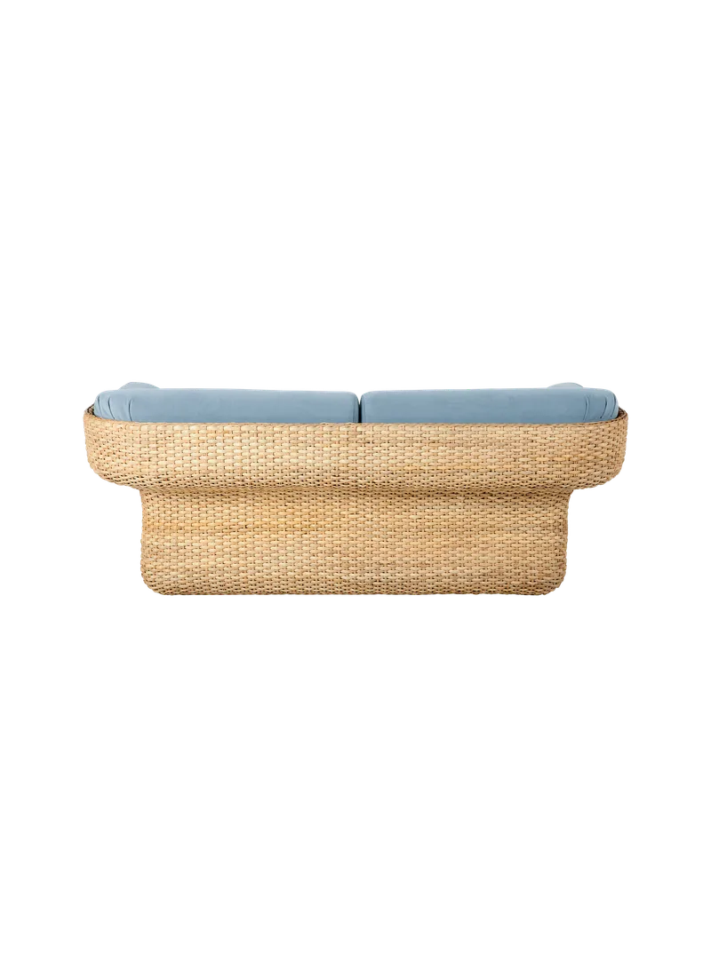Basket Sofa von GUBI in Sunday, Dedar (002, Standard), 2 seater, Rattan – Produktfoto 3 von 6
