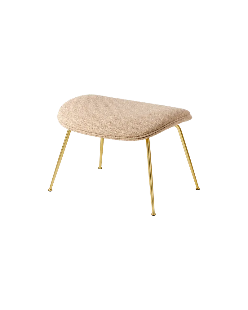 Beetle Ottoman van GUBI in Around Bouclé, Dedar (004, Standard), Brass Semi Matt – productfoto 3 van 3