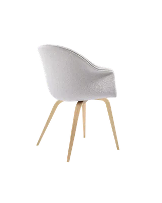 Bat Dining Chair, Fully Upholstered by GUBI in Light Bouclé, GUBI (001, Standard), Wood base, Oak Semi Matt – product photo 3 of 4