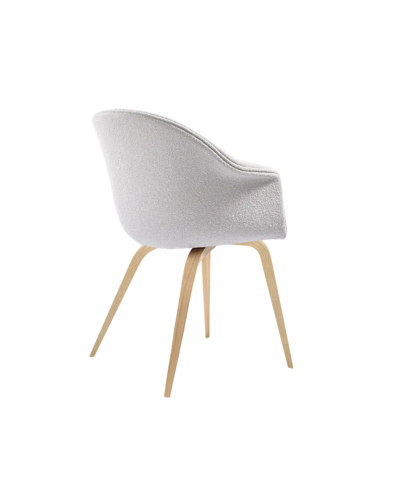 Bat Dining Chair, Fully Upholstered by GUBI in Light Bouclé, GUBI (001, Standard), Wood base, Oak Semi Matt – product photo 3 of 4