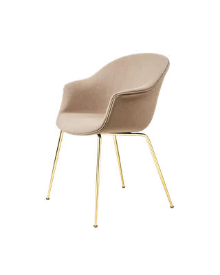Bat Dining Chair, Fully Upholstered by GUBI in Remix 3, Kvadrat (233, Standard), Conic base, Brass Semi Matt – product photo 4 of 4