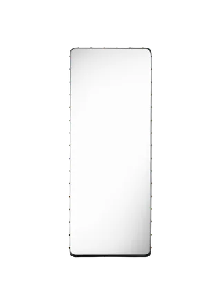 Adnet Wall Mirror, Rectangular de GUBI en Black Leather, 70 × 180 cm – photo du produit 4 sur 4