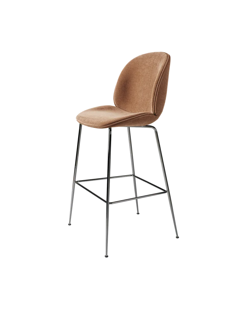 Beetle Bar Chair, Fully Upholstered by GUBI in Belsuede Special FR, Dedar (132, Standard), Black Chrome, Conic base – product photo 4 of 4