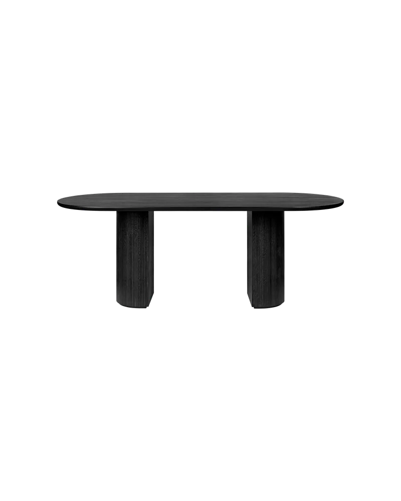 Moon Bar Table by GUBI in Brown/Black Stained Veneer Oak Lacquered, Brown/Black Stained Veneer Oak Lacquered, 258 × 101 cm – product photo