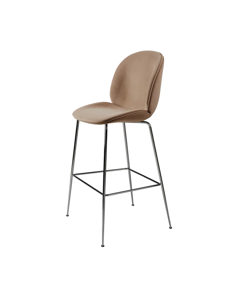 Beetle Bar Chair, Fully Upholstered by GUBI in Sunday, Dedar (034, Standard), Black Chrome, Conic base – product photo 4 of 4