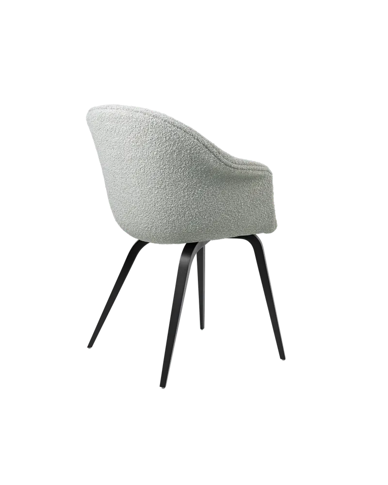Bat Dining Chair, Fully Upholstered by GUBI in Karakorum, Dedar (004, Standard), Wood base, Black Stained Beech – product photo 3 of 4