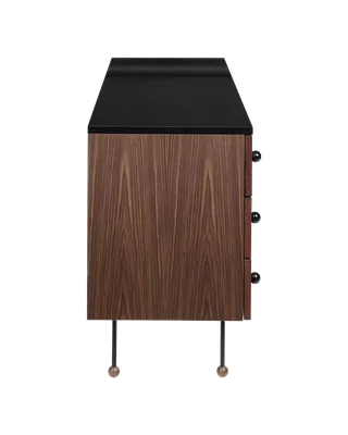 62 Sideboard by GUBI in 6 drawer, Walnut / Black – product photo 3 of 5