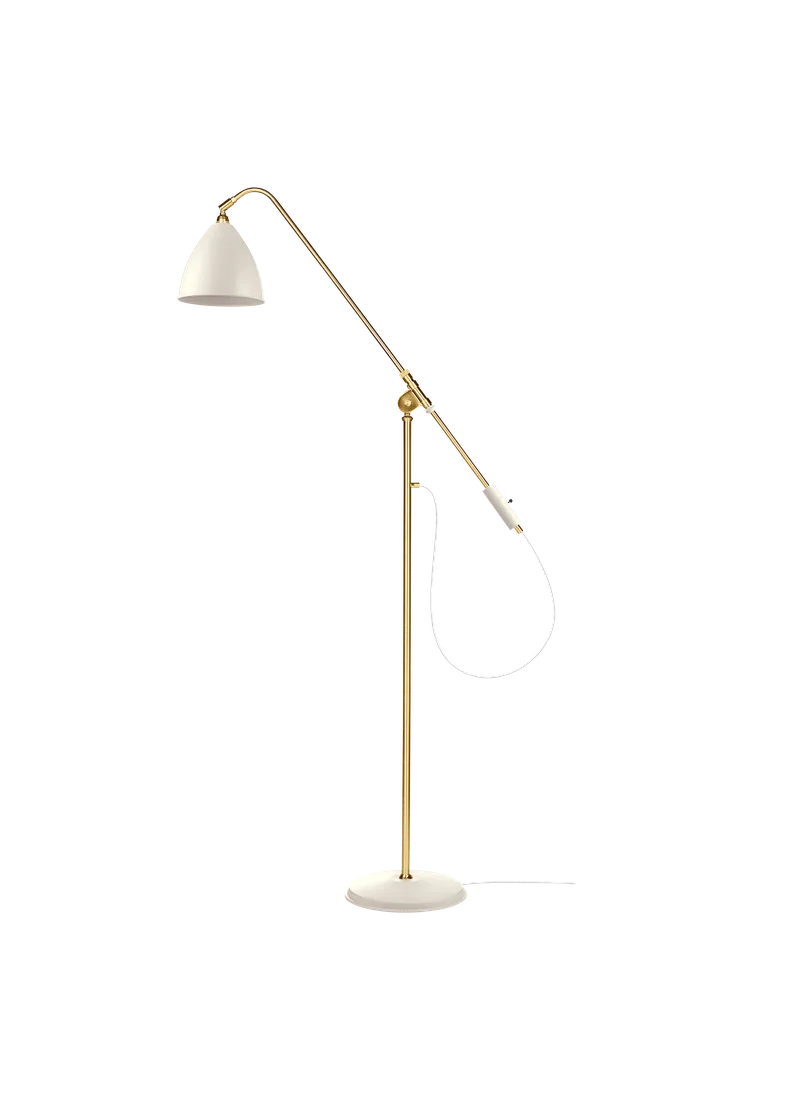 Bestlite BL4 Floor Lamp van GUBI in White Semi Matt, Brass, EU – productfoto 3 van 3