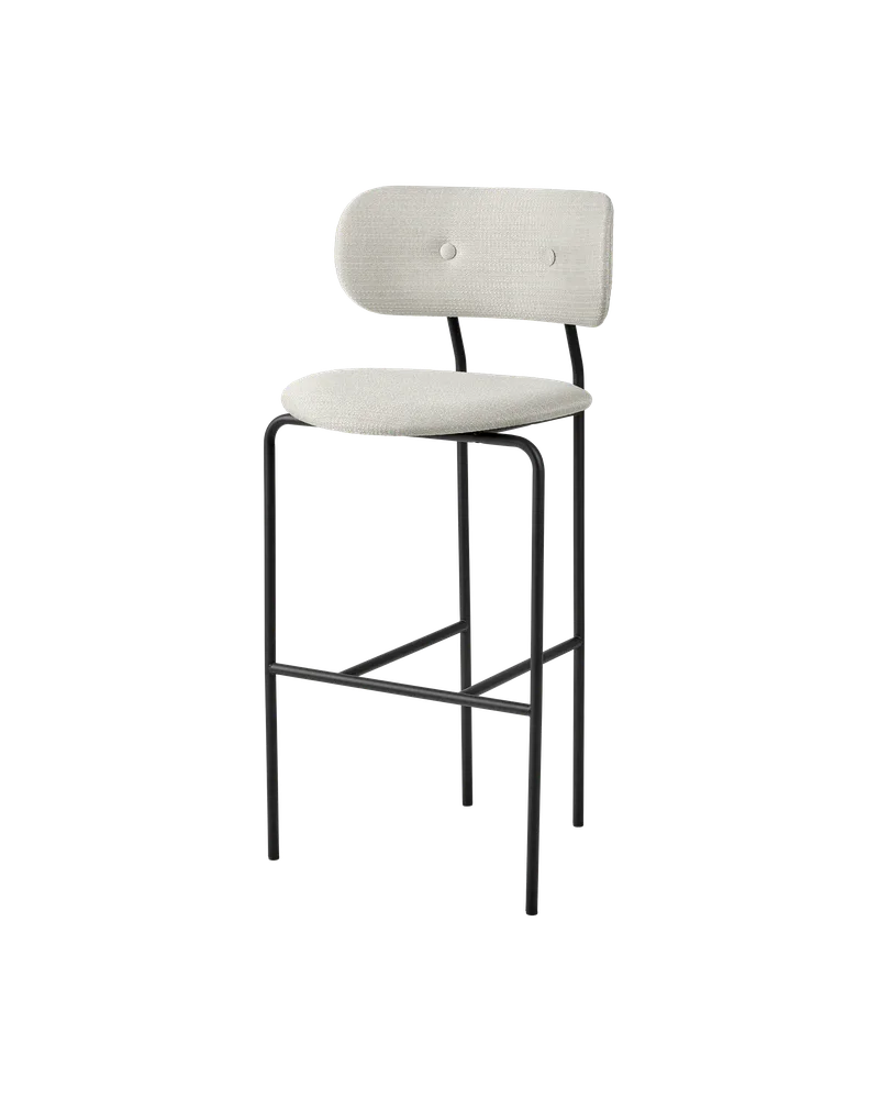 Coco Bar Chair, Fully Upholstered by GUBI in Eero Special FR, Dedar (106, Standard), Black Semi Matt – product photo