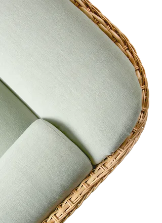 Basket Sofa van GUBI in Drive, Glamour Group (1115, Standard), 2 seater, Rattan – productfoto 4 van 10