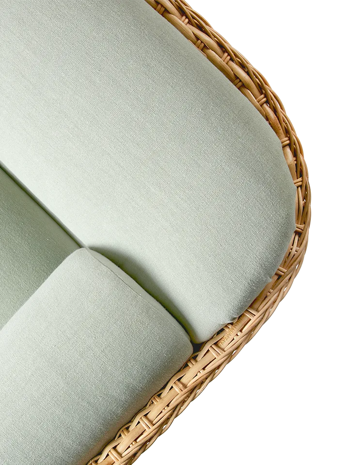 Basket Sofa van GUBI in Drive, Glamour Group (1115, Standard), 2 seater, Rattan – productfoto 4 van 10