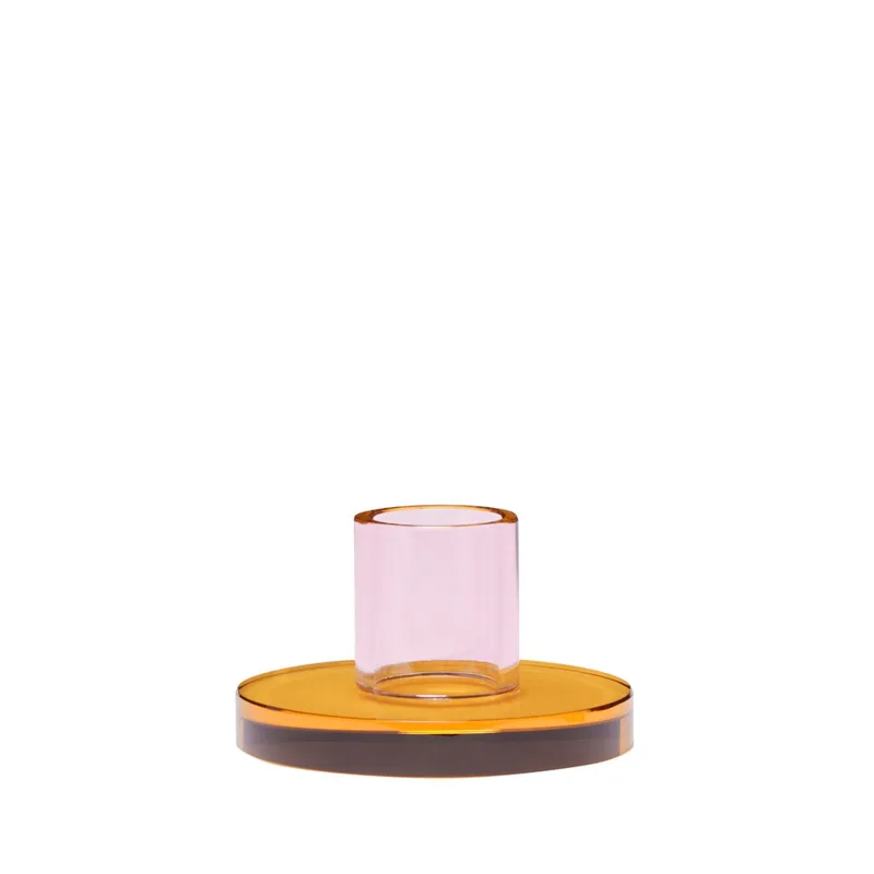 Astra Candleholder Small Pink/Orange by Hübsch – product photo 6 of 6