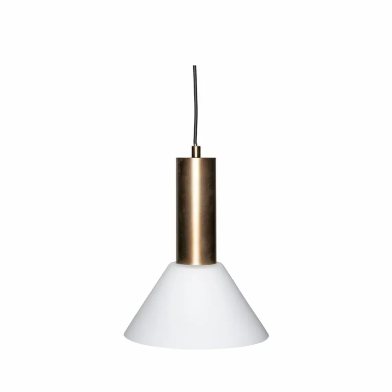 Contrast Pendant Burnished brass by Hübsch – product photo