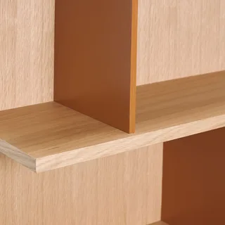 Stand Shelf Oak/Red von Hübsch – Ambientefoto 1 von 5